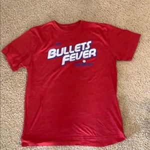 Addidas red tee Washington bullets